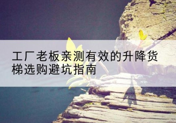 秀屿升降货梯怎么选-工厂老板亲测有效的升降货梯选购避坑指南